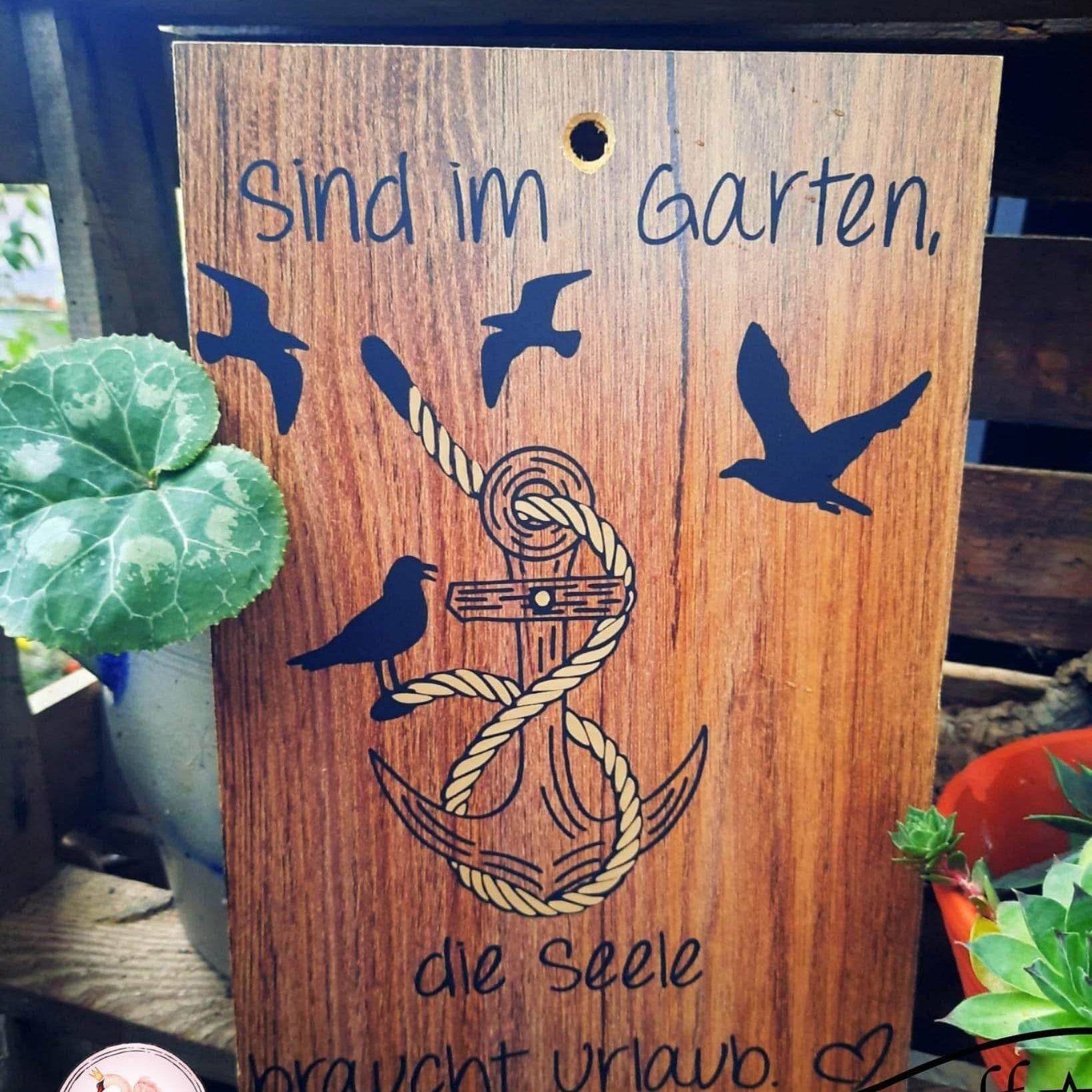 Plotterdatei - Anker mit Möwen - Meer - Freiheit - SVG - DXF - PNG - JPEG - Sewando