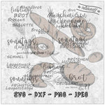 Plotterdatei - Brotbeutel - Brötchen - Inkl. 24 Sayings - SVG - DXF - PNG - JPEG - Sewando