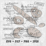 Plotterdatei - Brotbeutel - Brötchen - Inkl. 24 Sayings - SVG - DXF - PNG - JPEG - Sewando