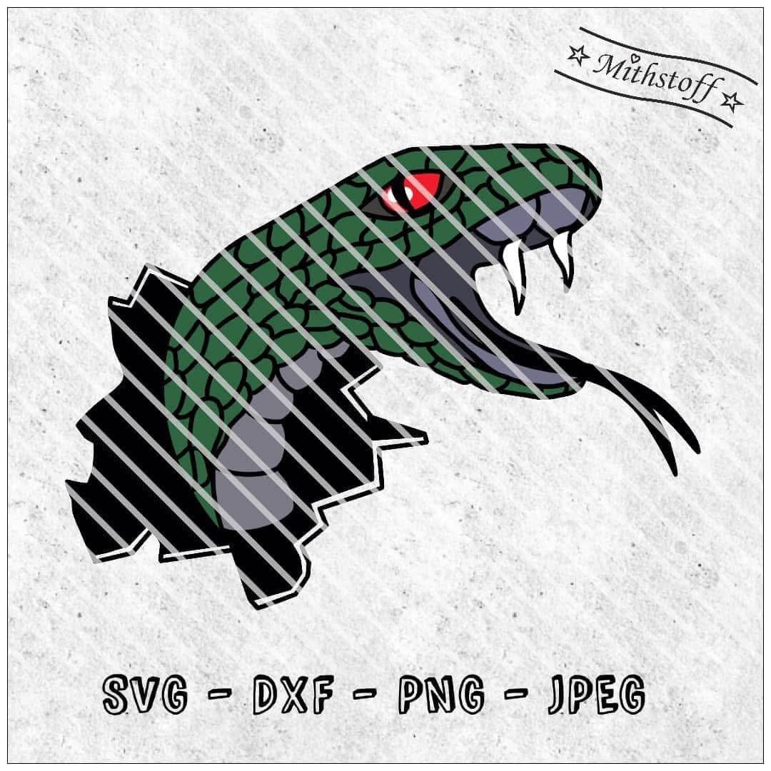 Coole Plotterdatei - Snake - SVG - DXF - Schlange - Sewando