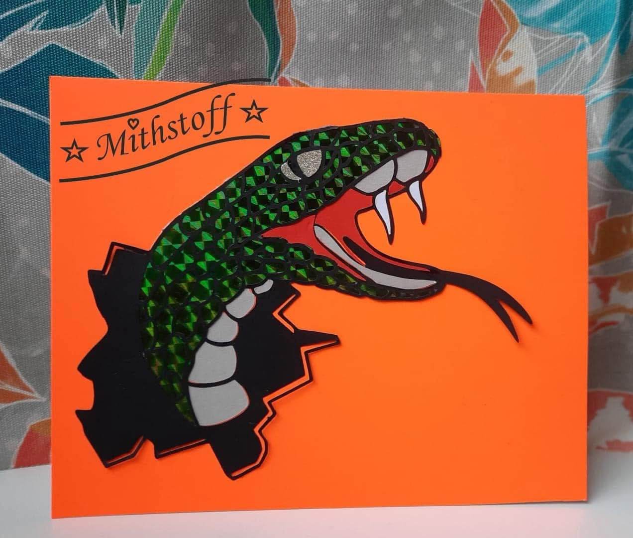 Coole Plotterdatei - Snake - SVG - DXF - Schlange - Sewando