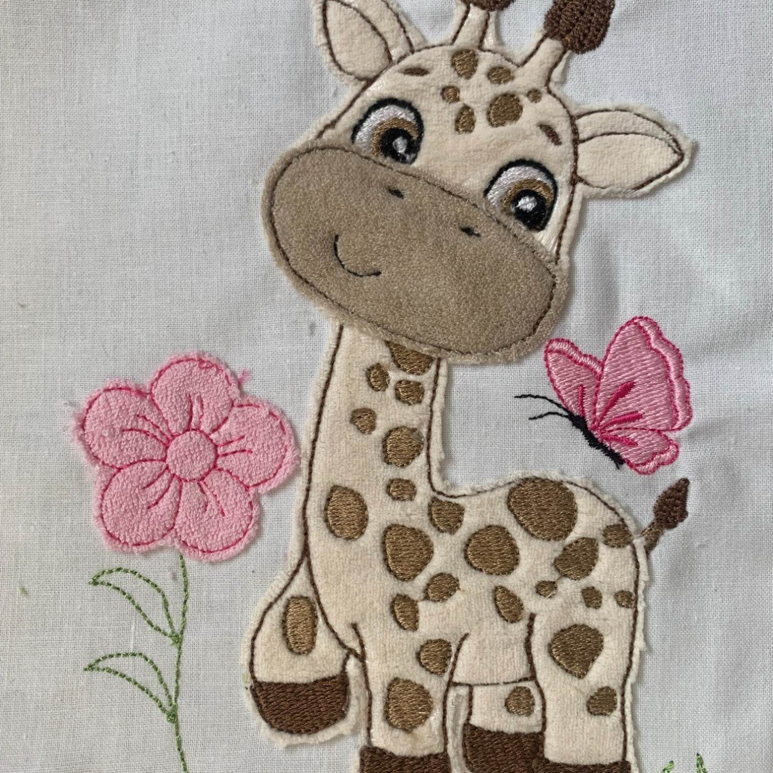 Stickdatei Doodle Giraffe 2 Applikation 3 Größen Set 735 - Sewando