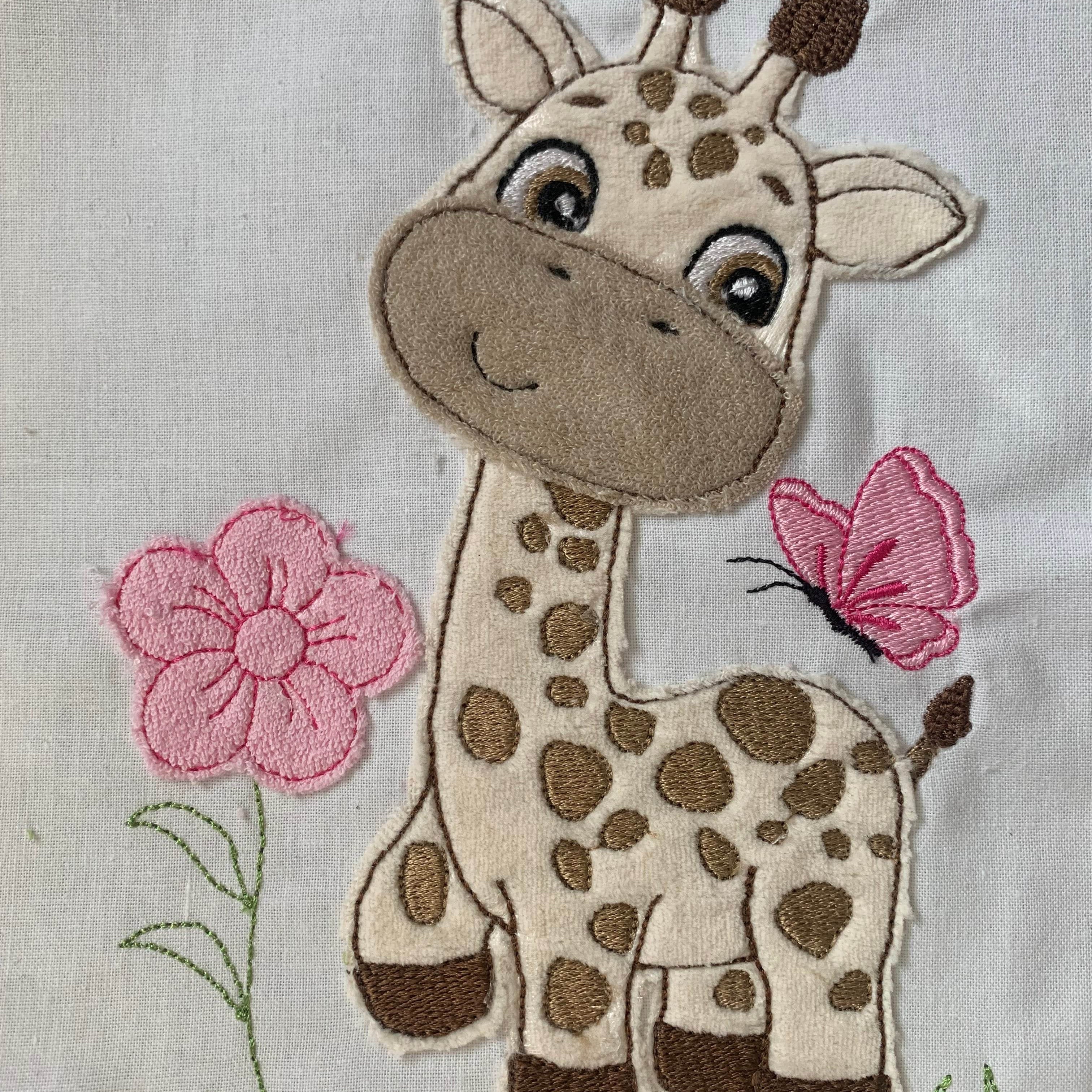 Stickdatei Doodle Giraffe 2 Applikation 3 Größen Set 735 - Sewando