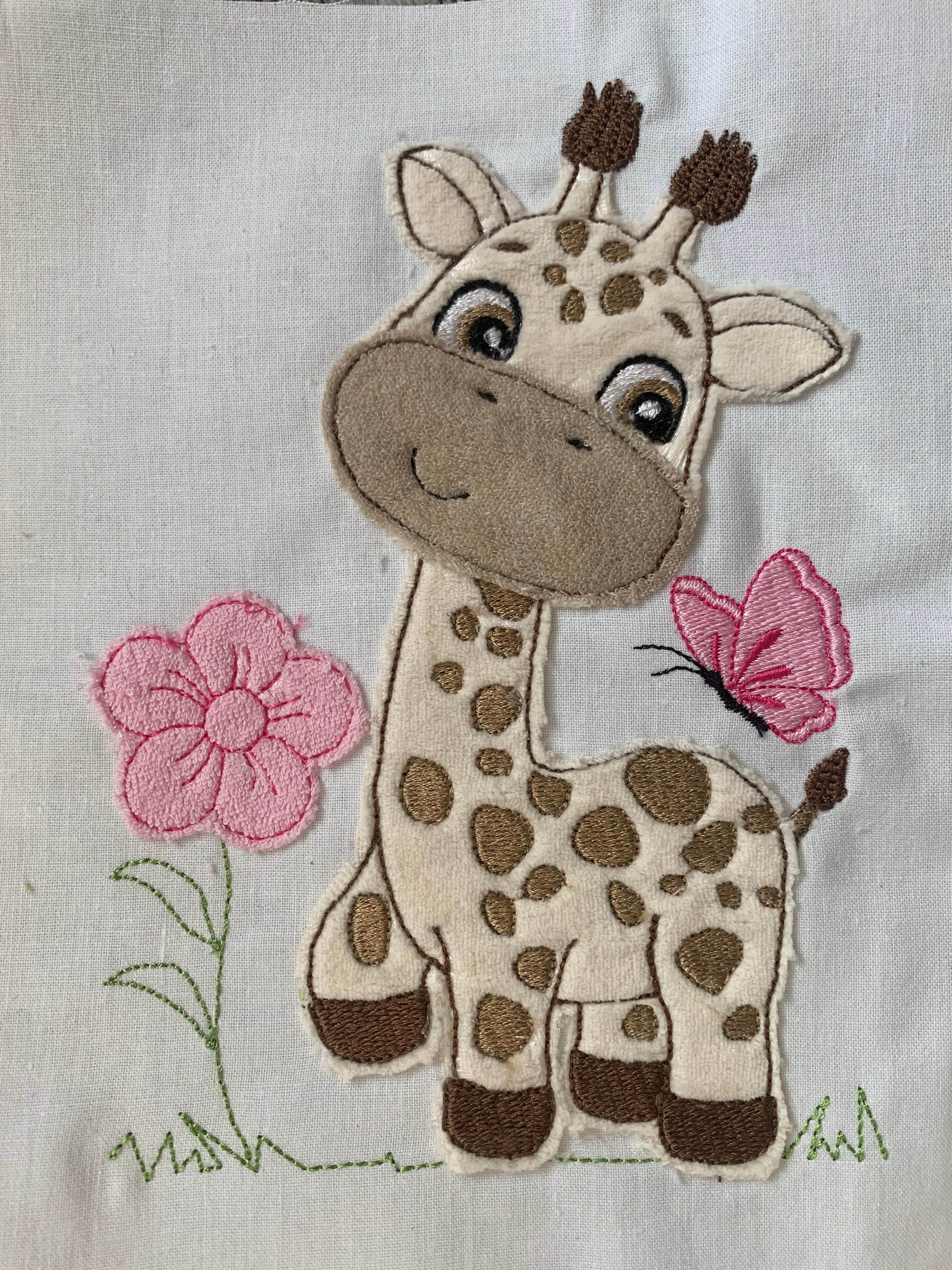 Stickdatei Doodle Giraffe 2 Applikation 3 Größen Set 735 - Sewando