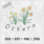Plotterdatei - Osterglocken - Frühling - Ostern - SVG - DXF - PNG - Jpeg - Sewando