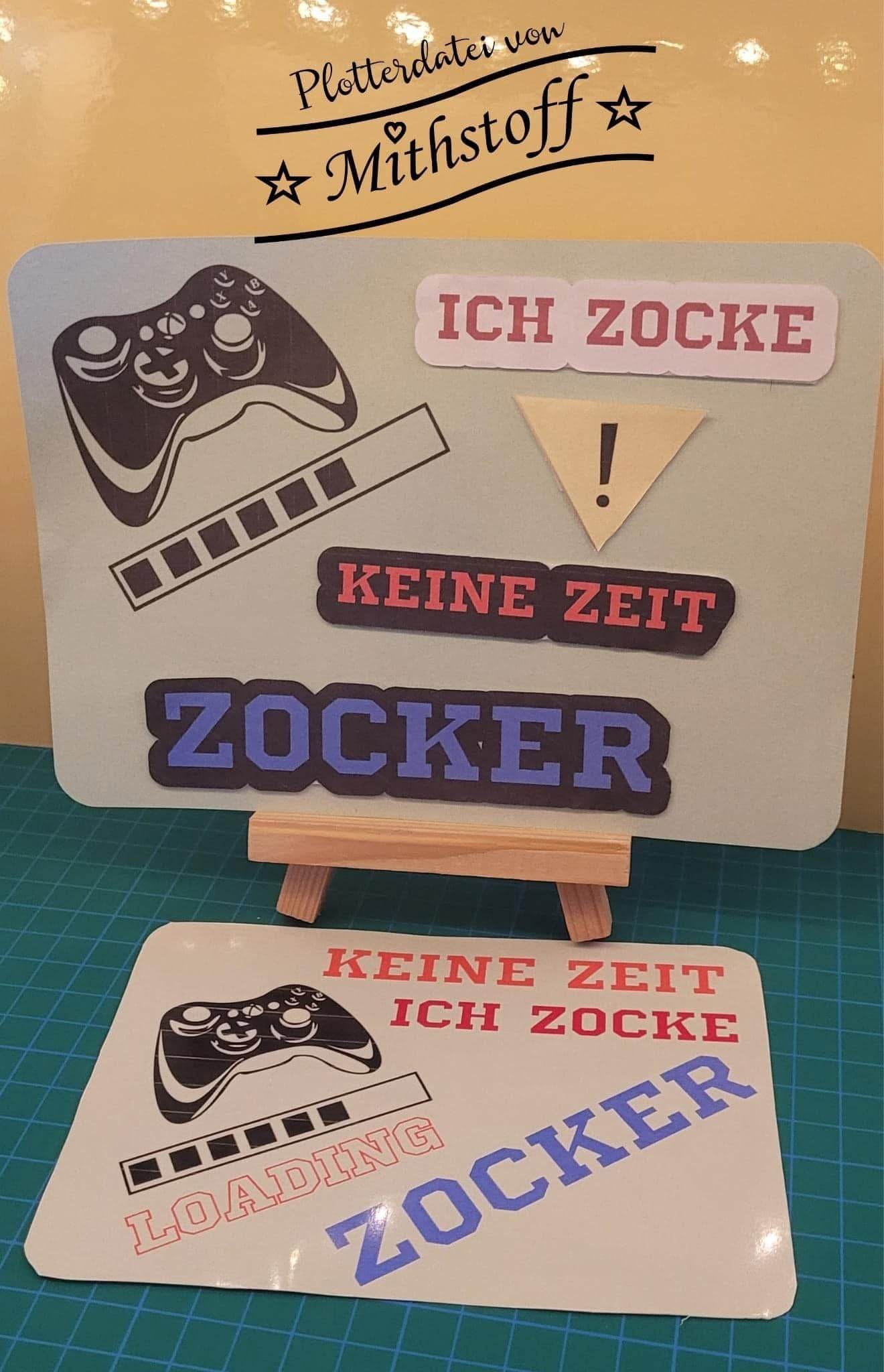 Plotterdatei - Gaming - Gamer - Zocker - SVG - DXF - Datei - PNG - JPEG - Sewando