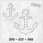 Plotterdatei - Strass - Anker - SVG - DXF - Sewando