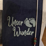 Stickdatei Baby Füße, Zeit für Wunder Herz 625 - Sewando