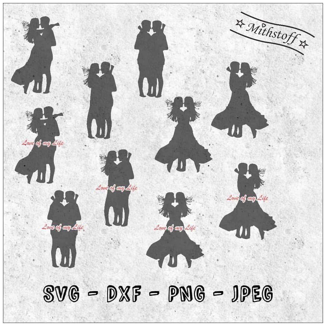 Plotterdatei - Love of my Life - wahre Liebe - Pärchen - Liebende - SVG - DXF - PNG - JPEG - Sewando