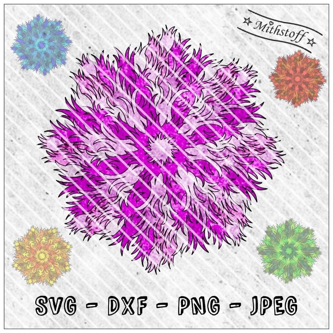 Plotterdatei - Feuermandala - Mandala - SVG - DXF - Sewando
