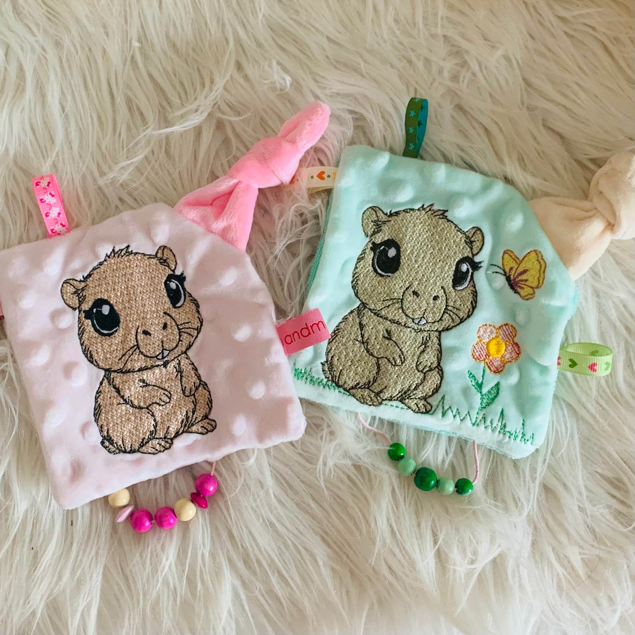 Stickdatei Capybara Schnullertuch Set 2517 - Sewando