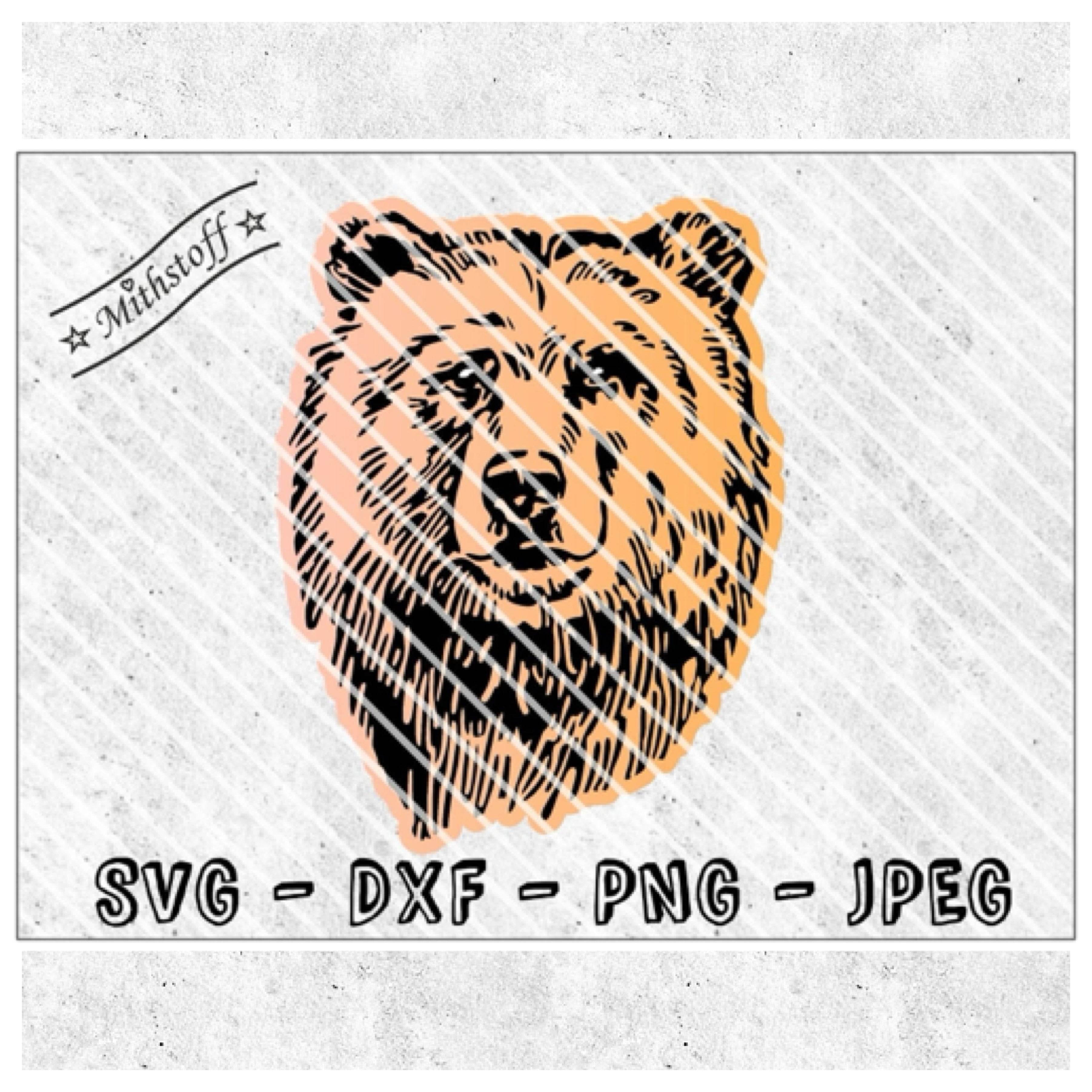 Datei - Bär - Braunbär - Grizzly - Baer - SVG - PNG - DXF - Jpeg - Wildnis - Sewando