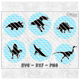 Plotterdatei - Dinosaurier - Dino - cool - SVG - DXF - PNG - Jpeg - Kreis - Datei - Triceratops - T-Rex - Pteranodon