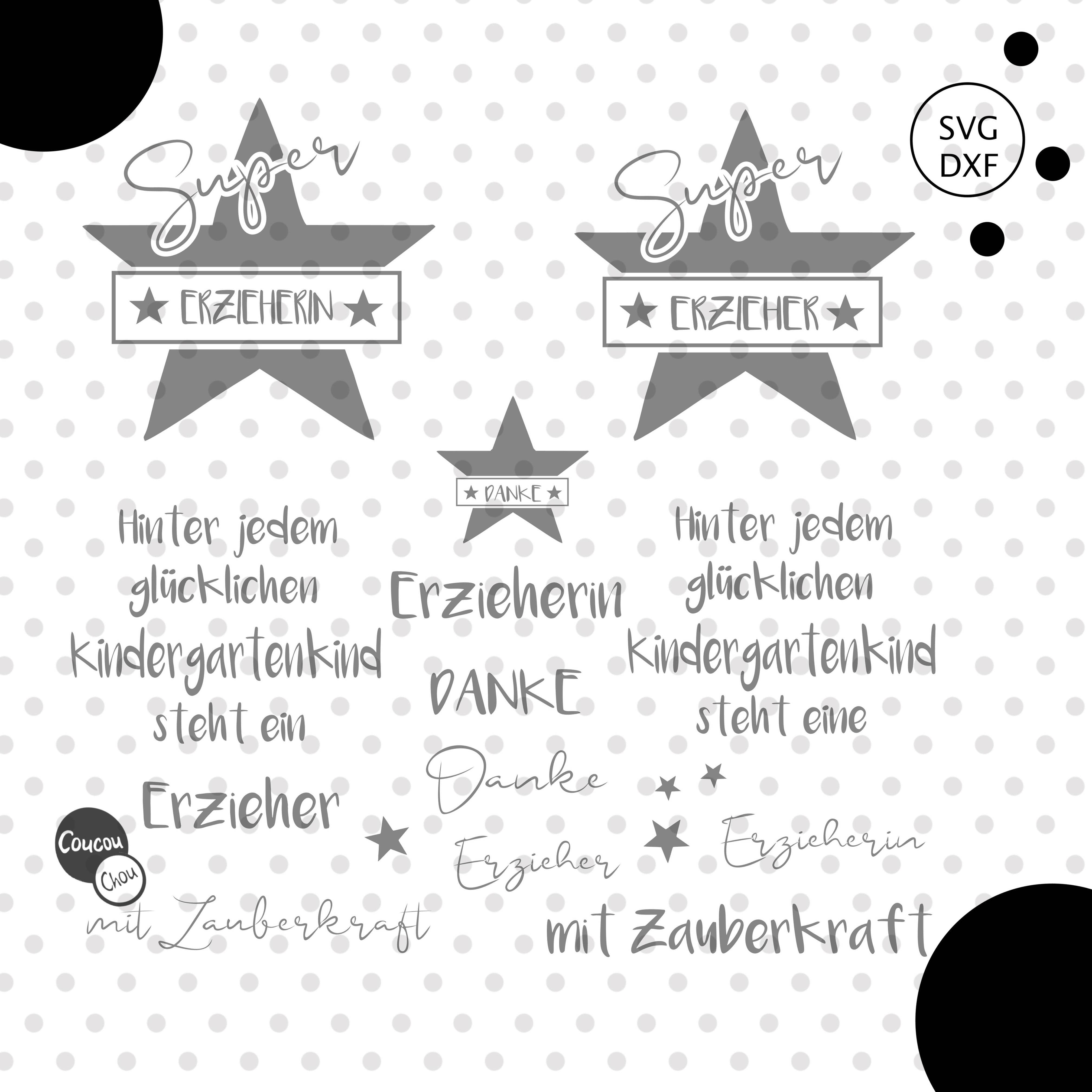 Plotterdatei SUPERSTAR ERZIEHER ERZIEHERIN - Sewando