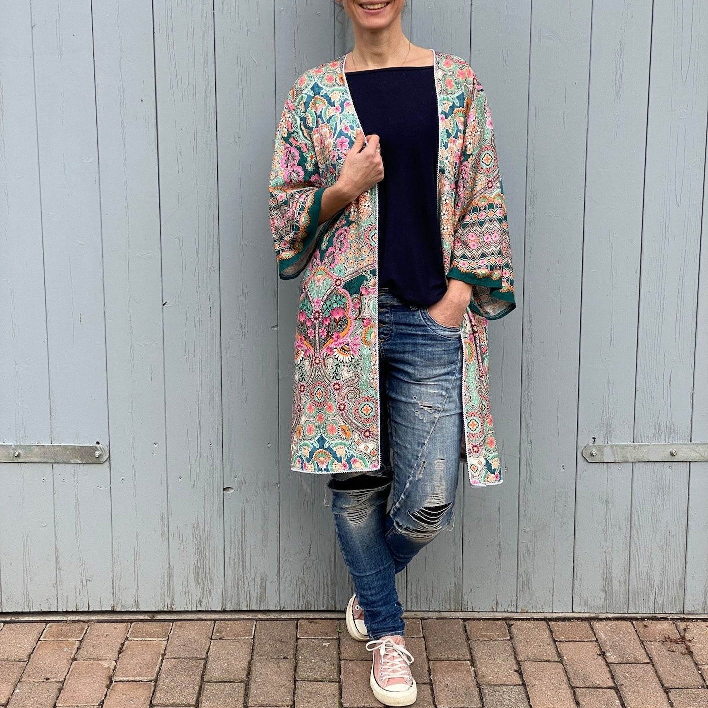 JaKimo Schnittmuster und Nähanleitung für Kimono Jacke Gr. 32-54 - Sewando