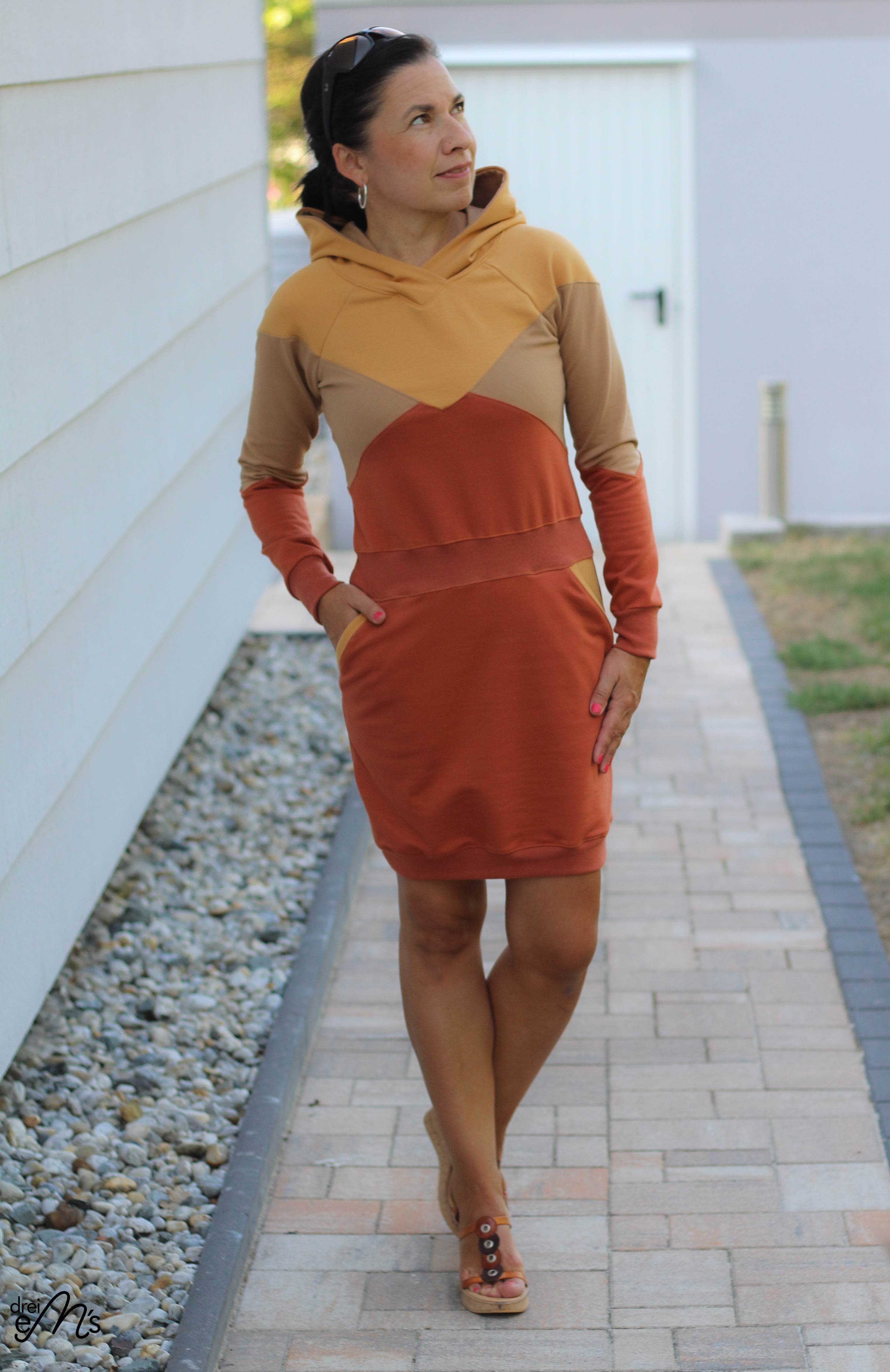 Schnittmuster Hoodie / Hoodiekleid ALIMONDA Gr. 34-54 : - Sewando