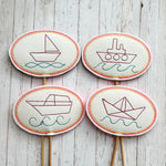 5x Stickdatei Schiffe Blumenpieker - Sewando