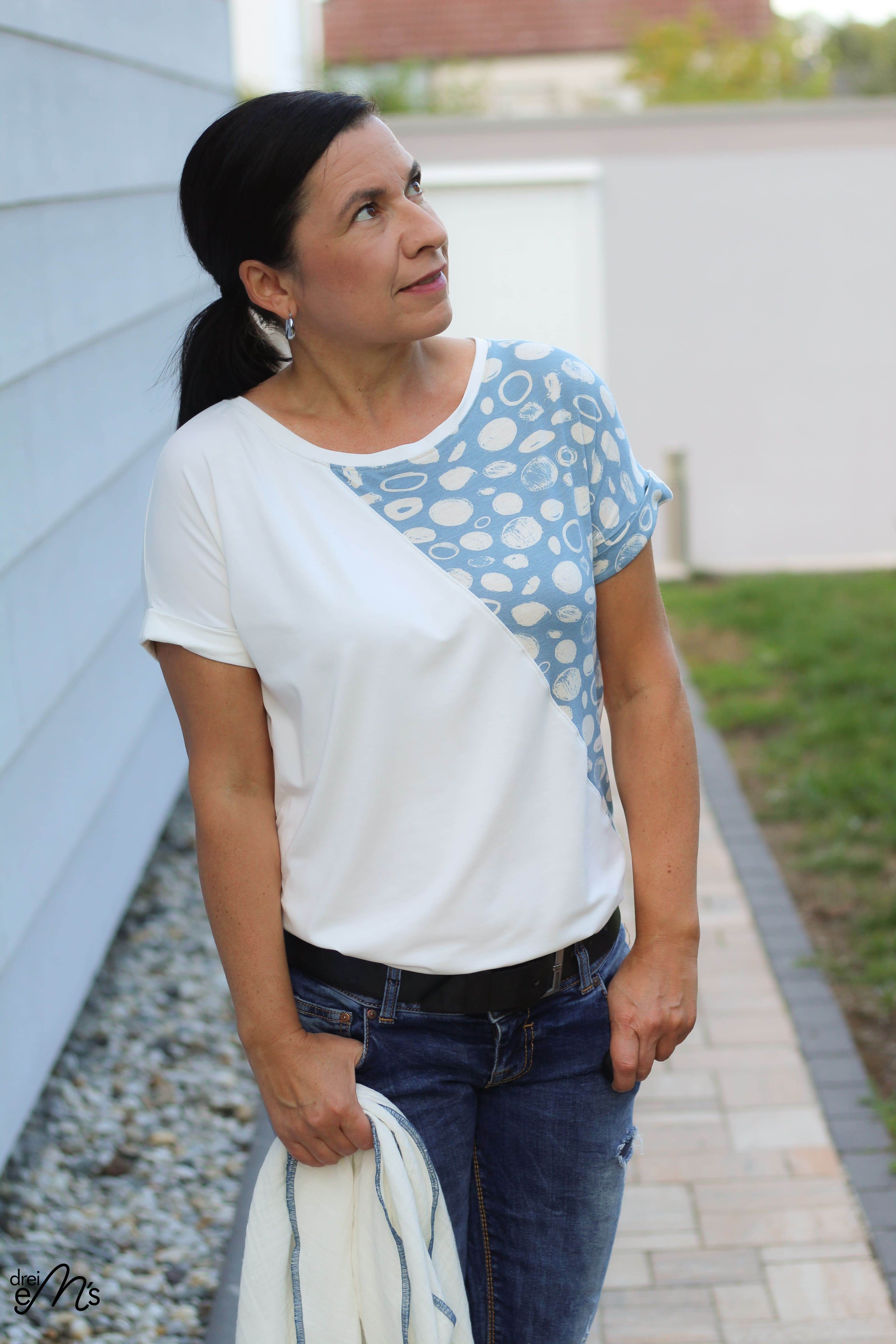 Schnittmuster Shirt PALUDO Gr. 32-56 + gratis Plotterdateen + gratis Schnittmuster Tuch : - Sewando