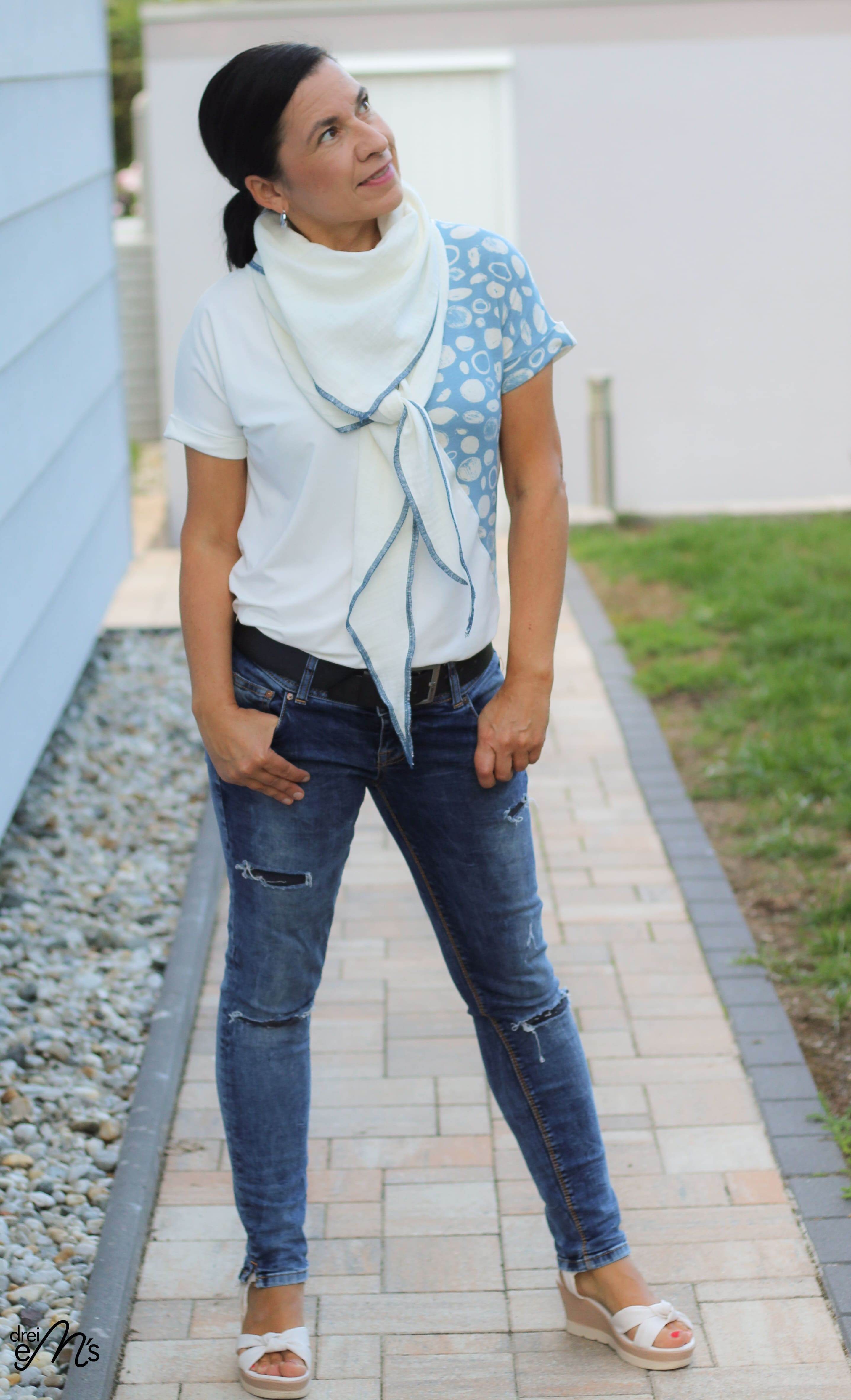 Schnittmuster Shirt PALUDO Gr. 32-56 + gratis Plotterdateen + gratis Schnittmuster Tuch : - Sewando