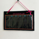 4x Stickdatei "Planer" ITH mit Liniatur zum Beschriften