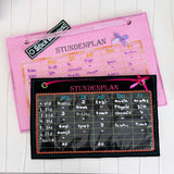 4x Stickdatei "Planer" ITH mit Liniatur zum Beschriften