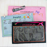 4x Stickdatei "Planer" ITH mit Liniatur zum Beschriften