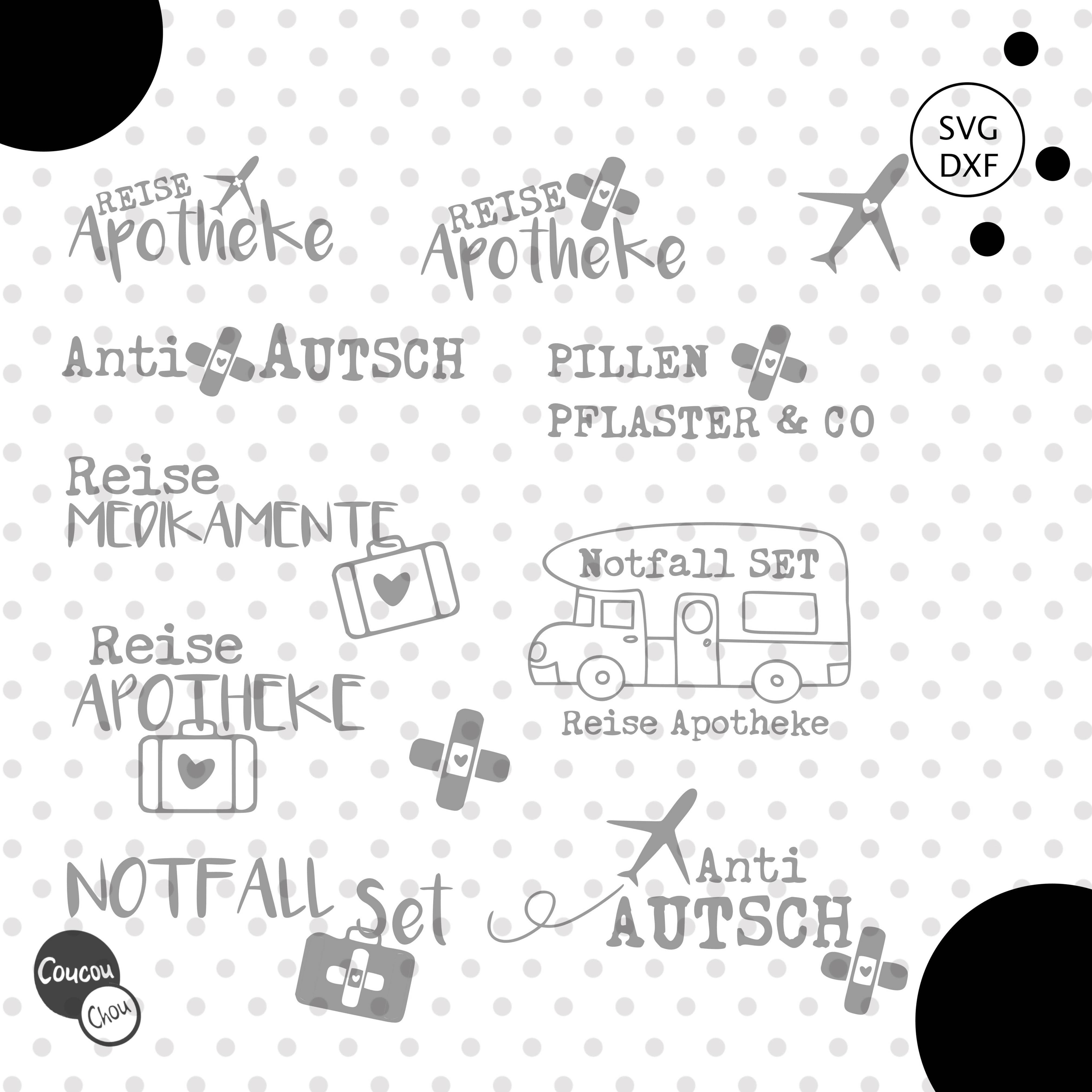 Plotterdatei Reiseapotheke svg,dxf - Sewando