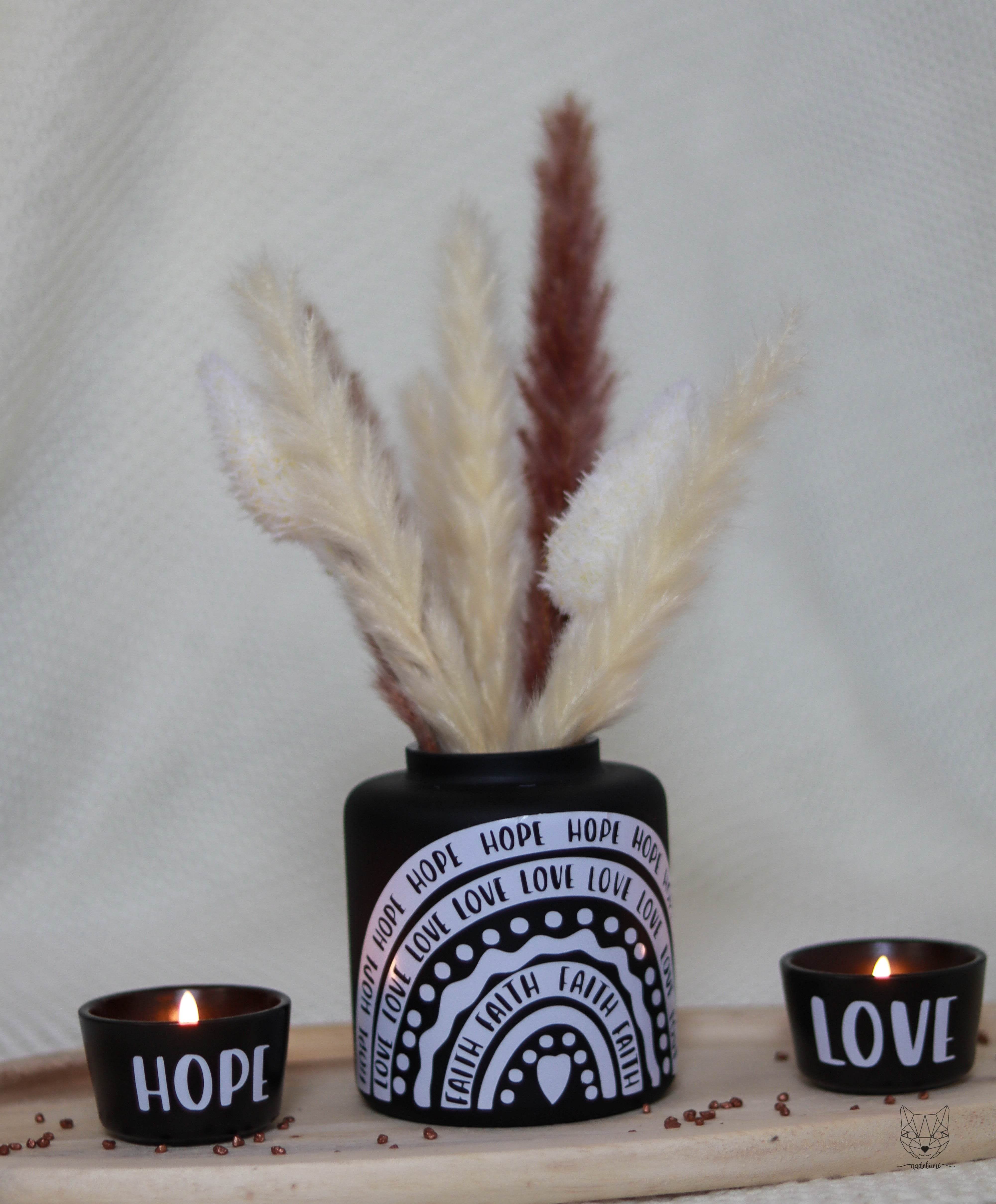 Plotterdatei Regenbogen Hope - Love - Faith - Sewando