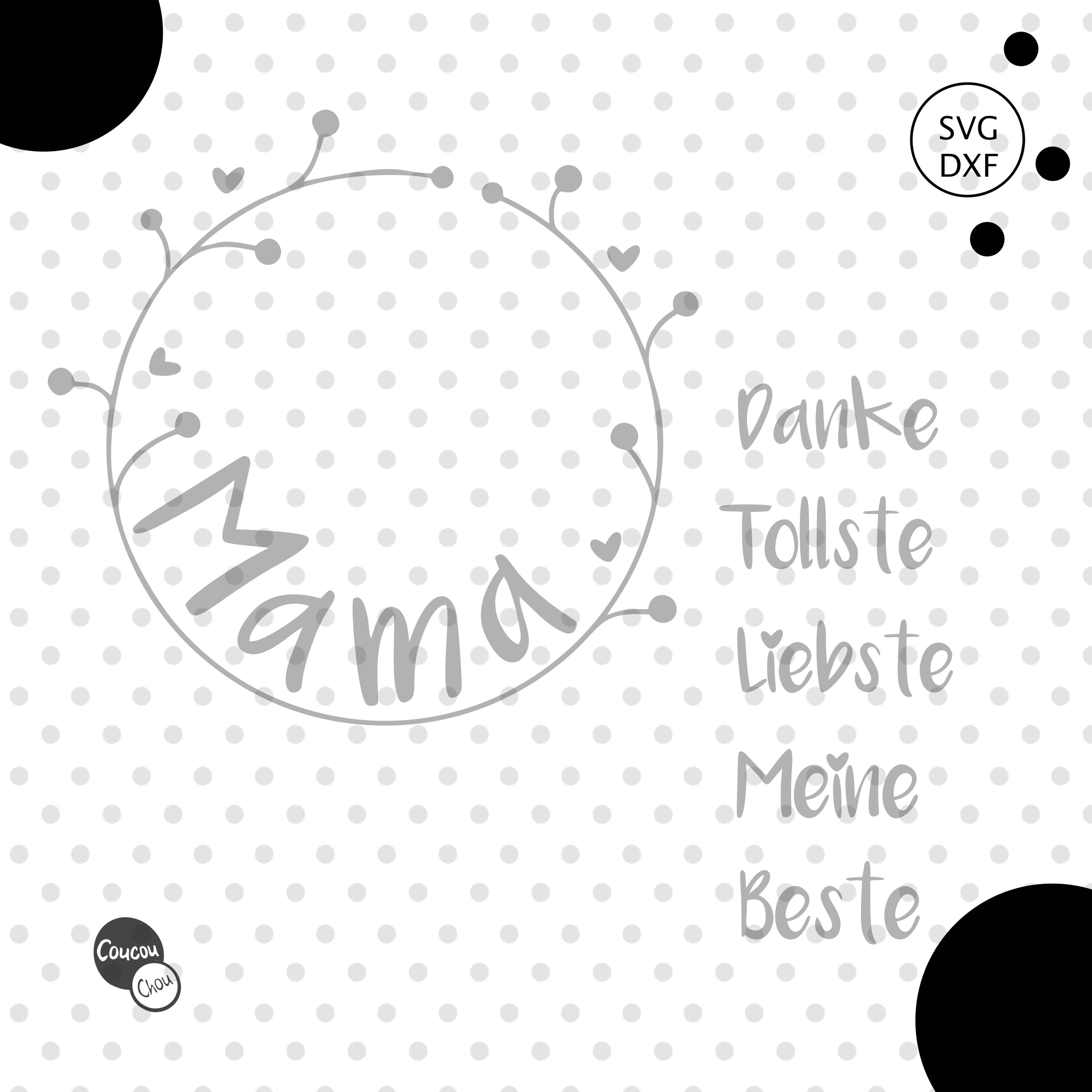 Plotterdatei Mama svg dxf - Sewando