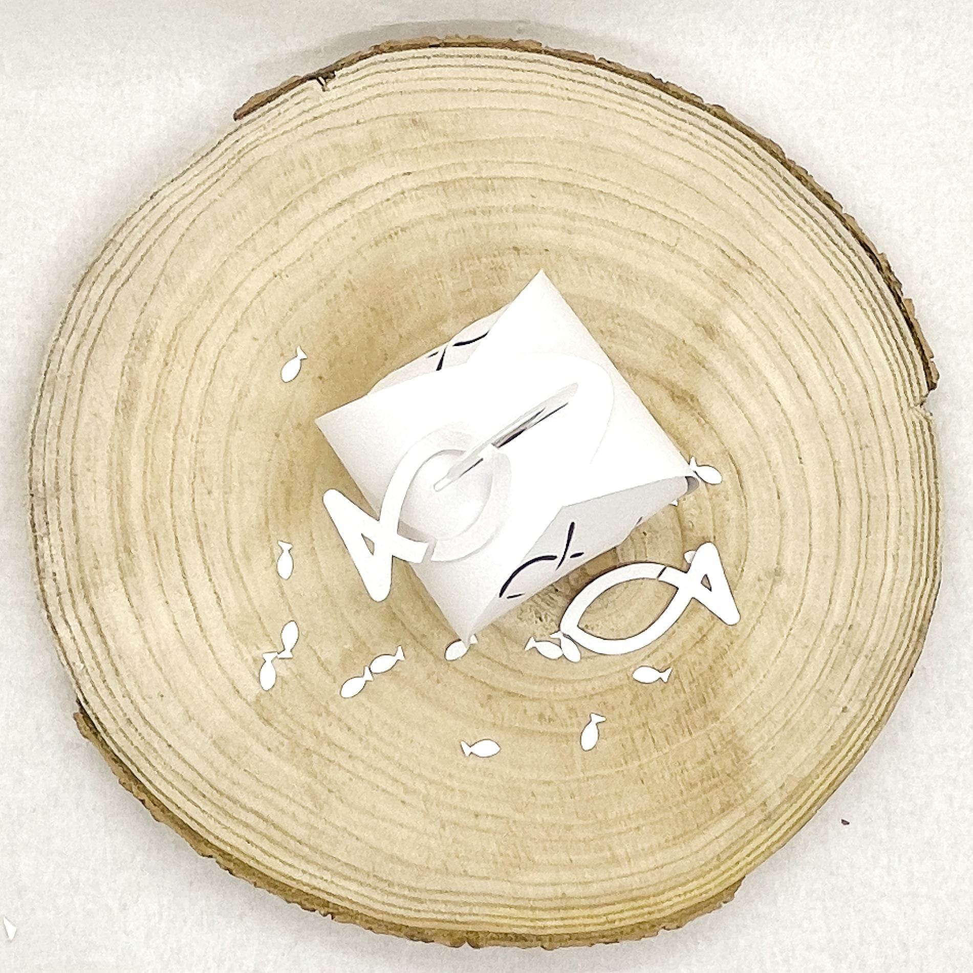 Geschenkbox Fische für Kommunion, Hochzeit, Taufe - Plotterdatei - Sewando