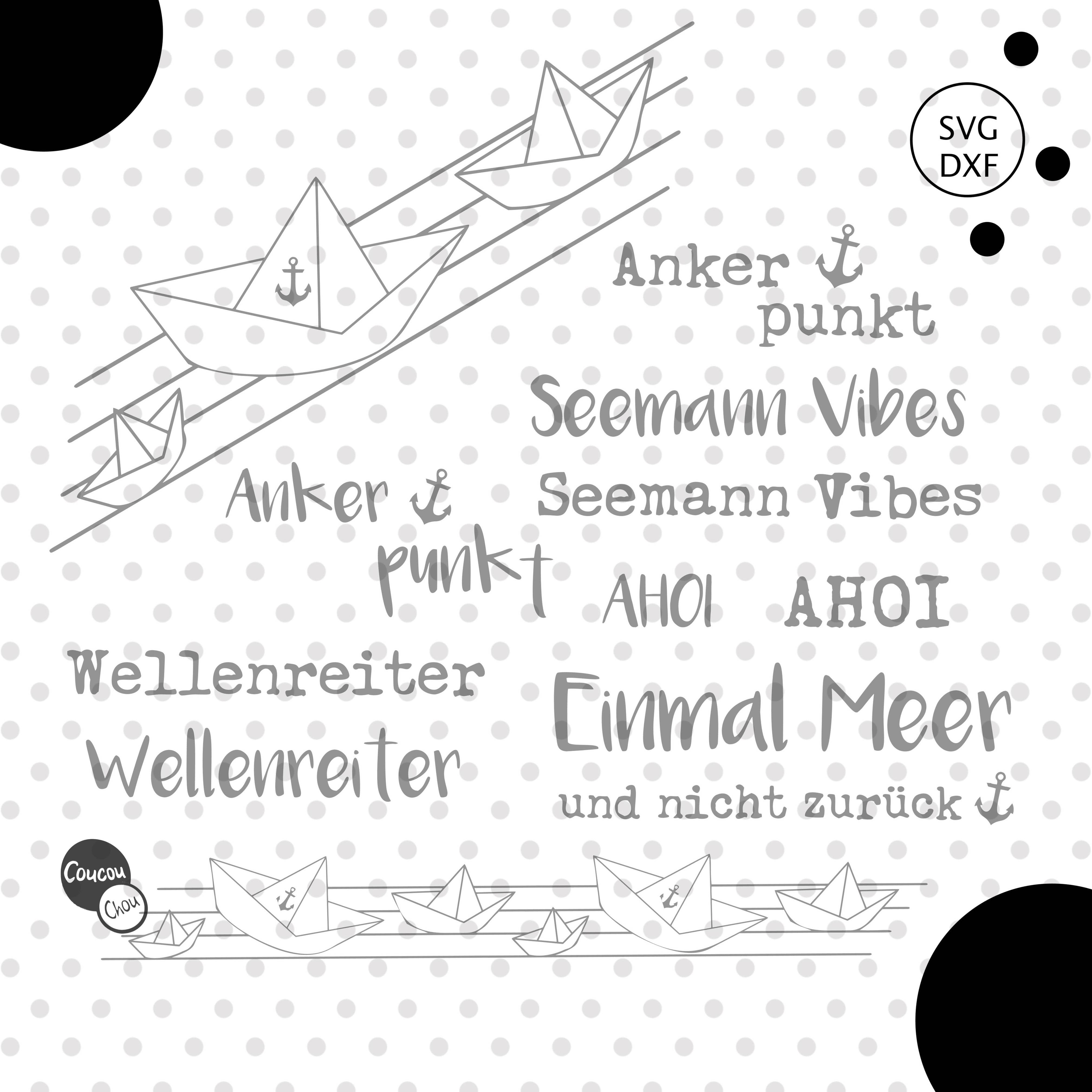 Plotterdatei Schiffchen svg dxf - Sewando