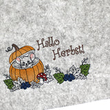 Stickdatei Herbst Maus Kürbis