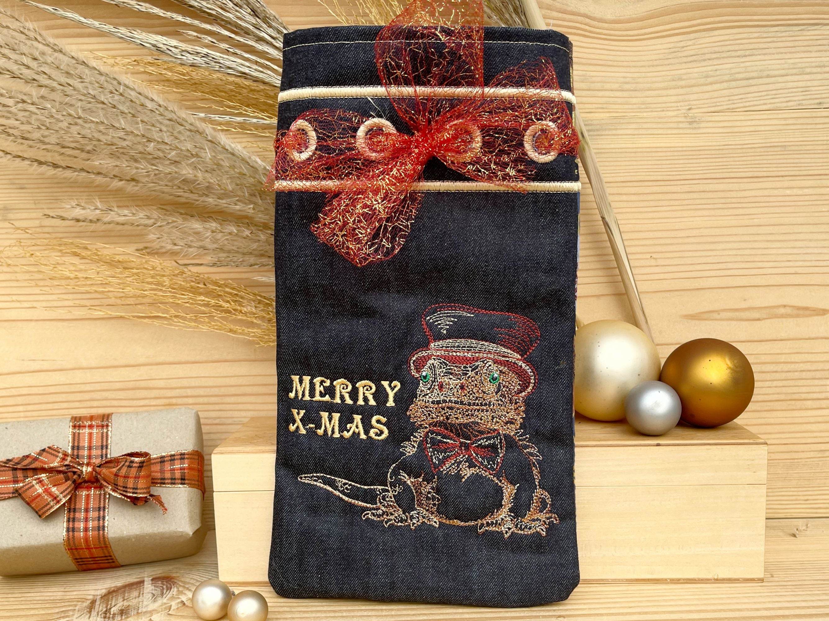 Stickdatei Geschenkbeutel Set mit 5 Größen, ITH Beutel “Wrap” mit Innenfutter - Sewando