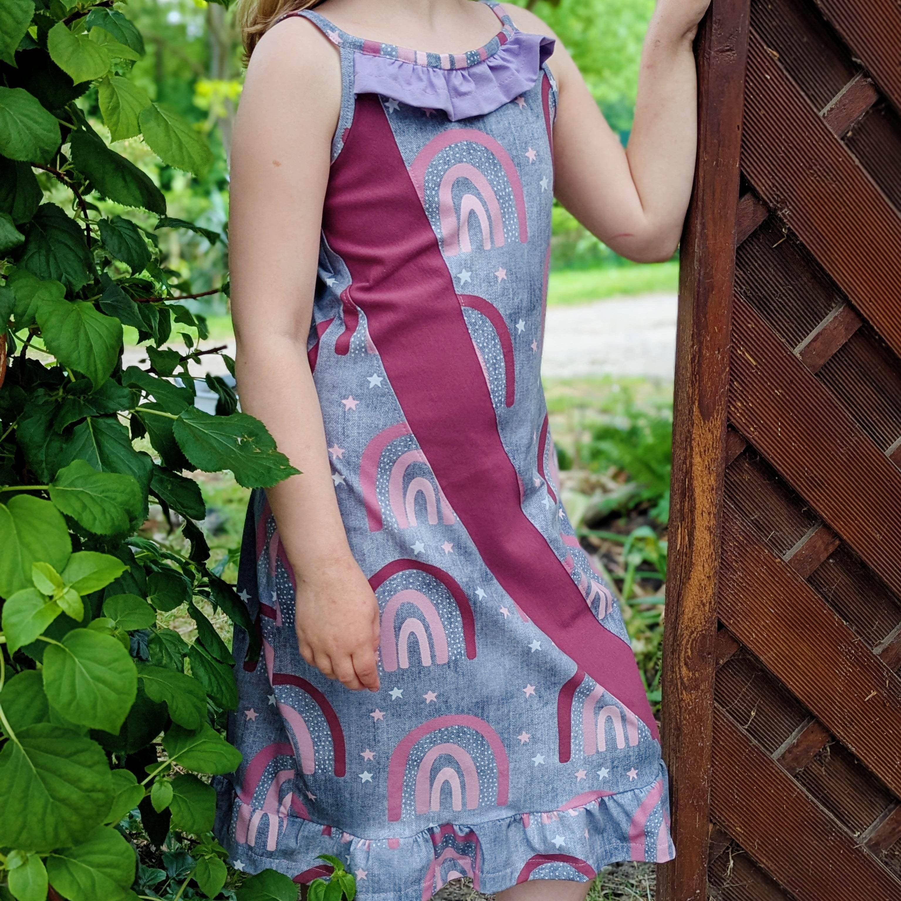Schnittmuster Main SunnyDress - schmales Sommerkleid mit verschiedenen Rock und Rüschenoptionen - 80-164 - Sewando