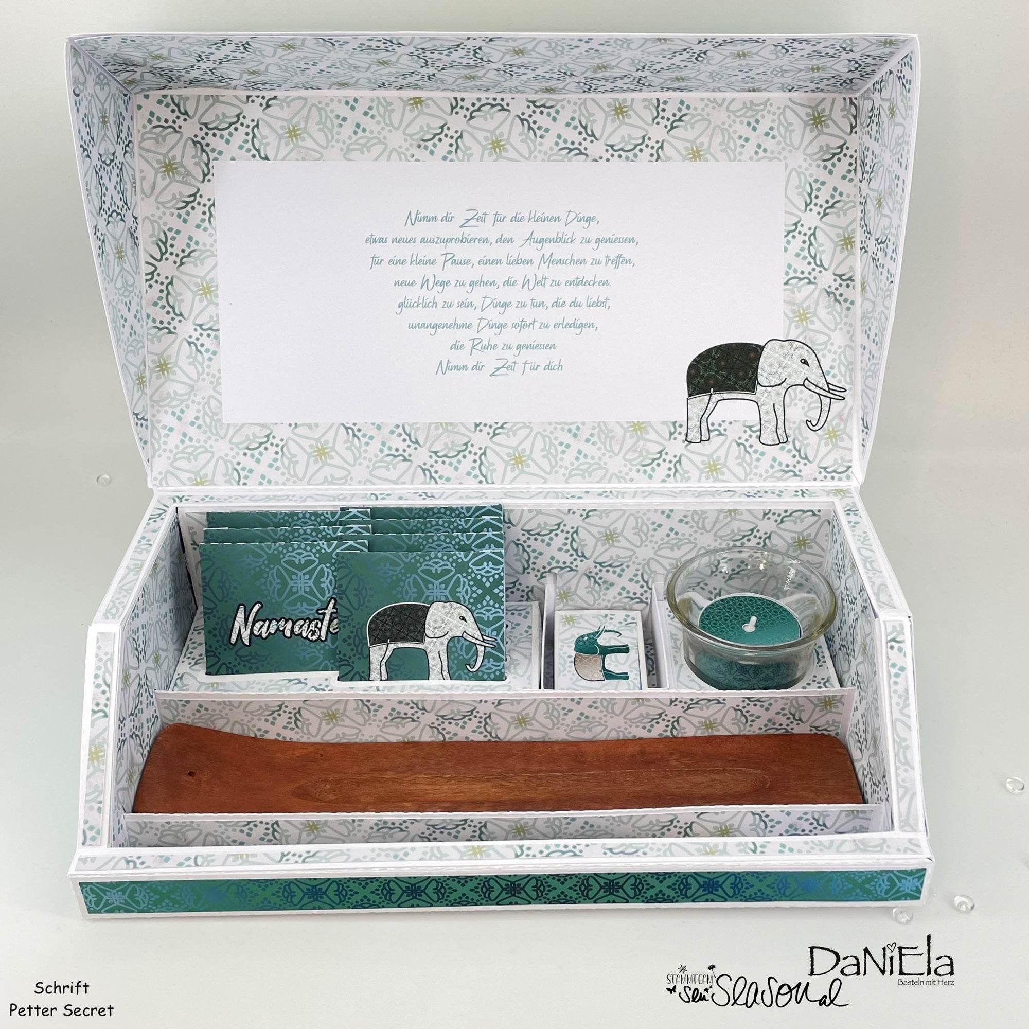 Digipapier-Set grüne Indische Muster - Druckvorlage, Musterpapier, Designpapier, Sublimation - Sewando