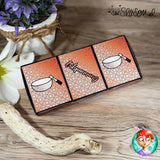 Digipapier-Set orangene Indische Muster - Druckvorlage, Musterpapier, Designpapier, Sublimation - Sewando