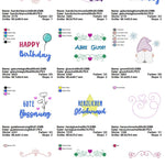 Stickdatei Set ITH Geschenkbeutel zu Geburtstag, Weihnachten, Ostern oder als Dankeschön! - Sewando