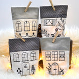 ITH Lichterbeutel 13x18cm Stickdatei Haus Häuser SET - Sewando