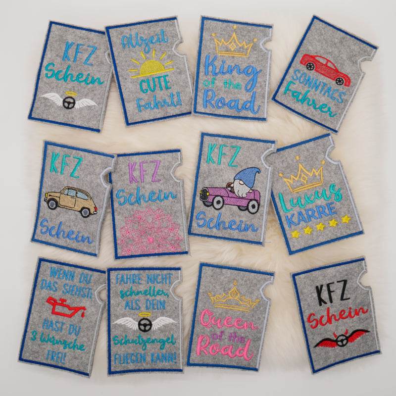 Stickdatei Set ITH KFZ-Schein Hüllen - Sewando