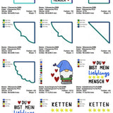 Stickdatei Set ITH Lesezeichen & Einzelmotive - Sewando