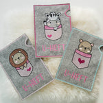 Stickdatei Set ITH U-Heft Hüllen Cute Animals - Sewando