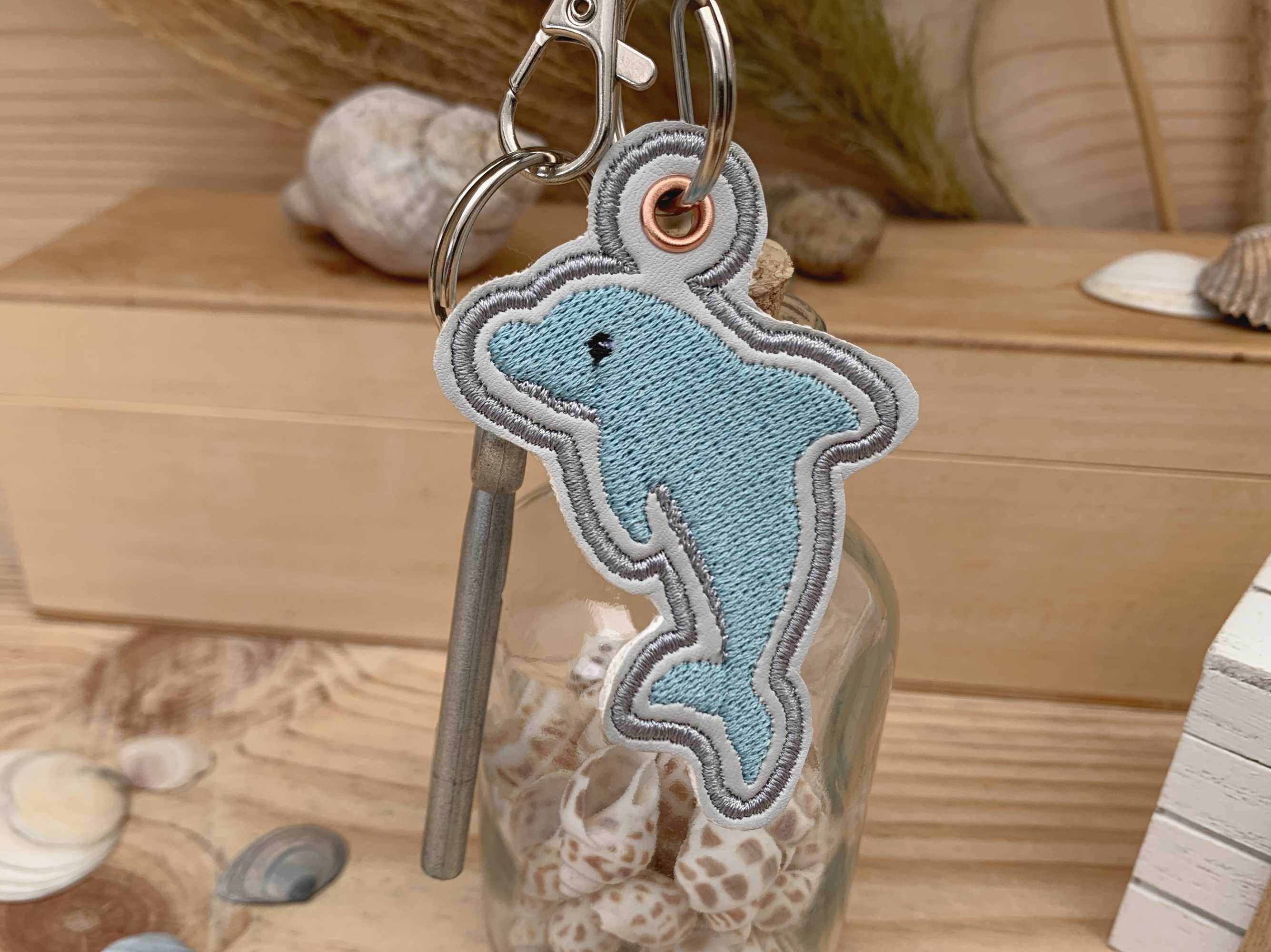 Stickdatei Delfin Anhänger für 10x10 Rahmen - Sewando