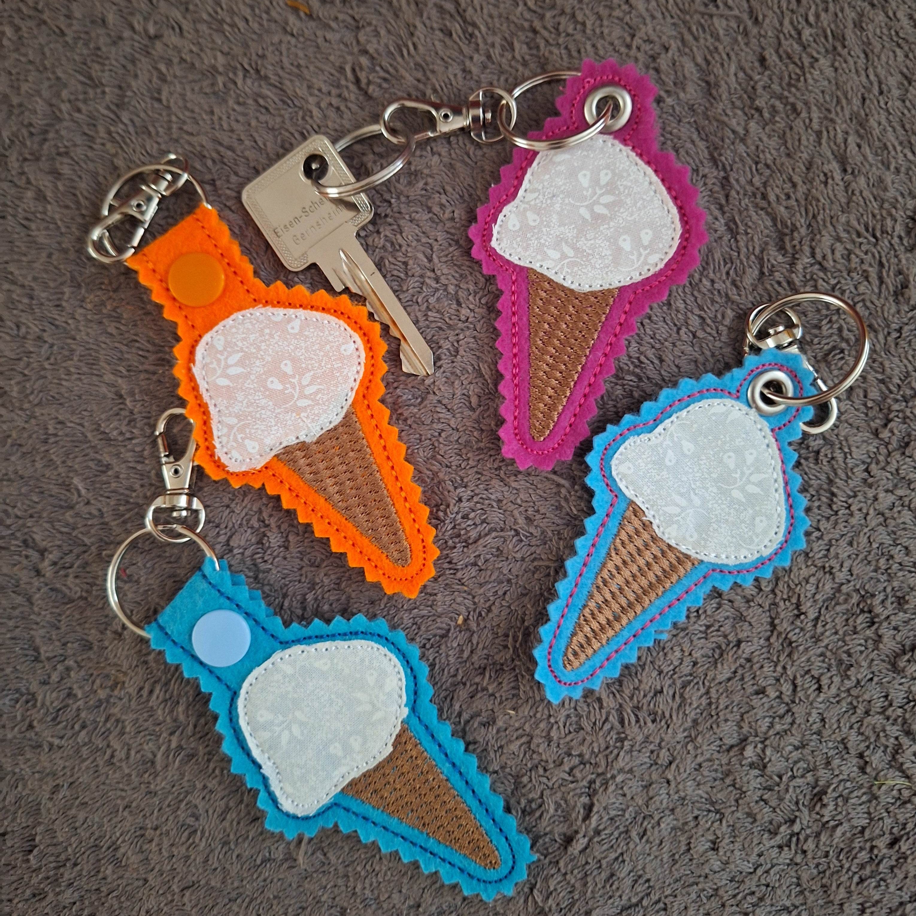 Stickdatei Eis ITH Schlüsselanhänger - Sewando