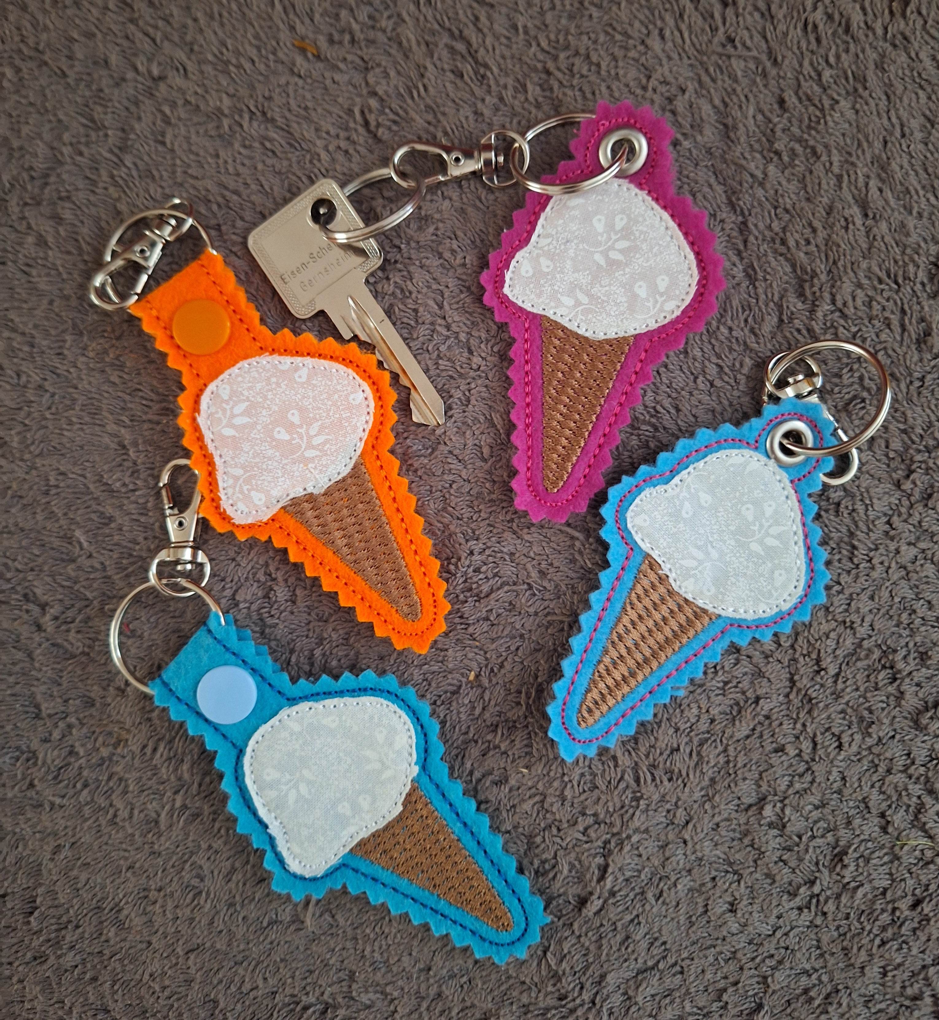 Stickdatei Eis ITH Schlüsselanhänger - Sewando