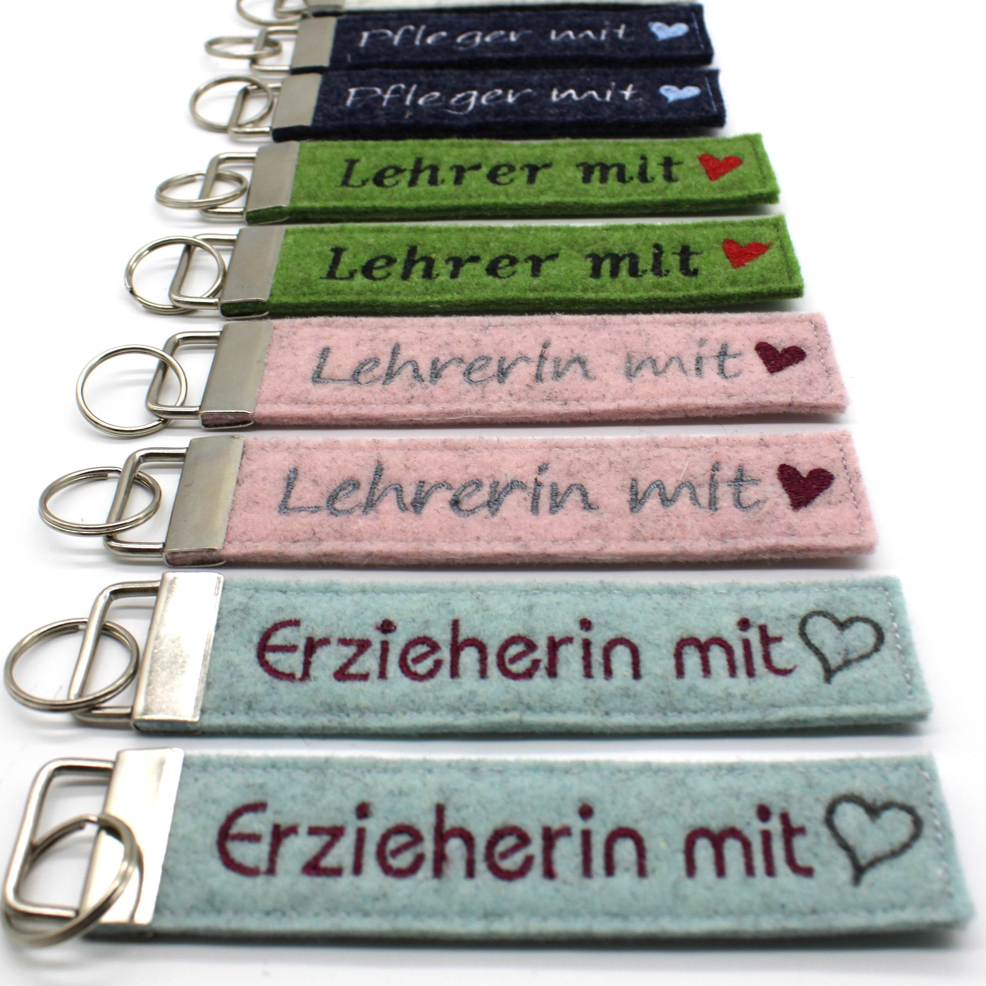 Stickdatei ITH Schlüsselanhänger Lehrer Kollegen Helfer Pfleger Erzieher - Sewando