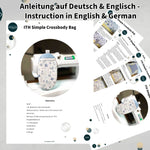 Stickdatei Crossbody Bag Simple 18x30, ITH Tasche mit Reißverschluss - Sewando