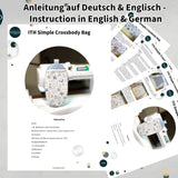 Stickdatei Crossbody Bag Simple 18x30, ITH Tasche mit Reißverschluss - Sewando