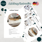 Stickdatei Armband “Schatz” mit Sichtfenster in 5 Größen, ITH Schmuck