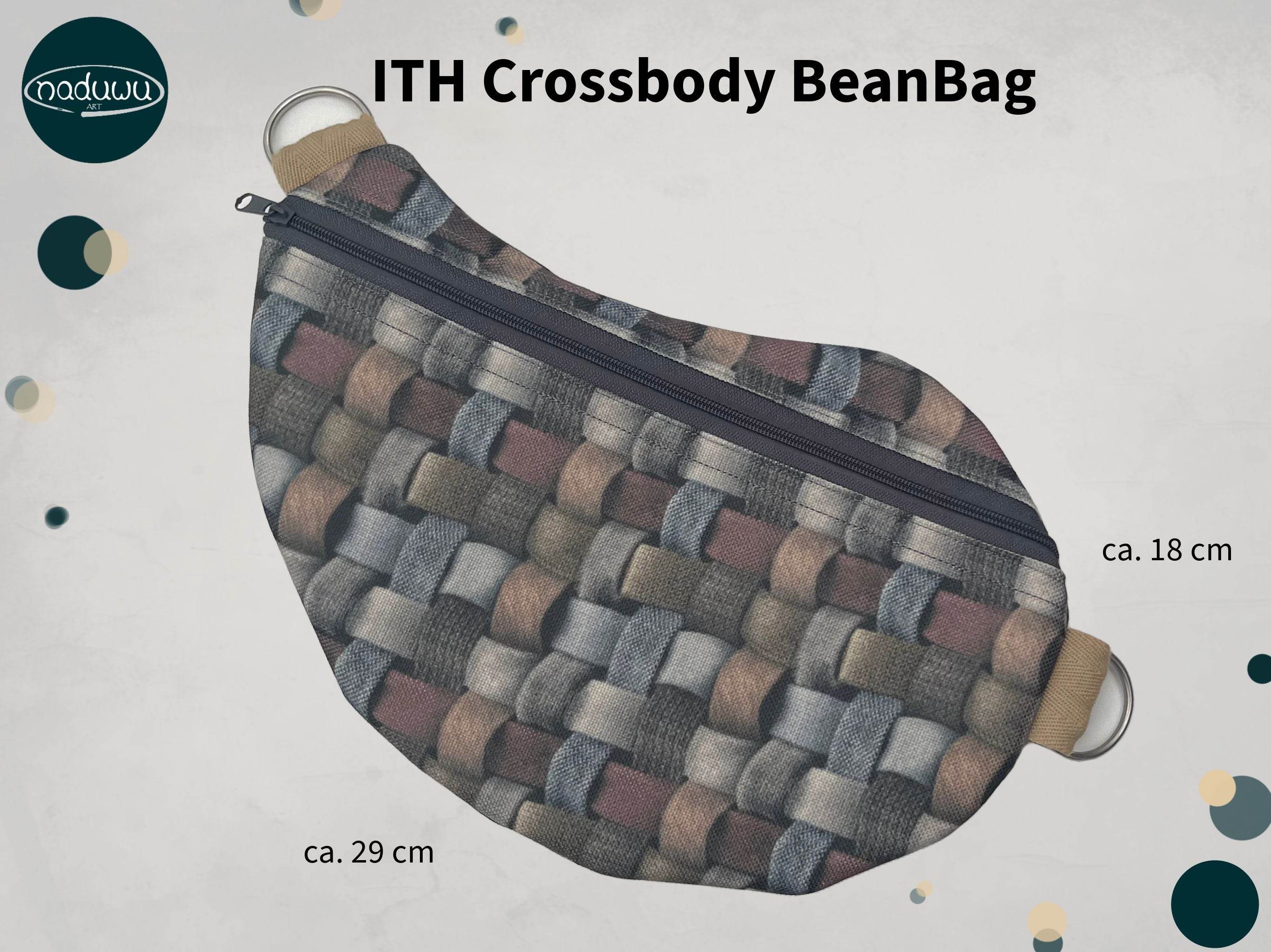 ITH Stickdatei Crossbody Bag 20x30 mit Innentasche, BeanBag - Sewando