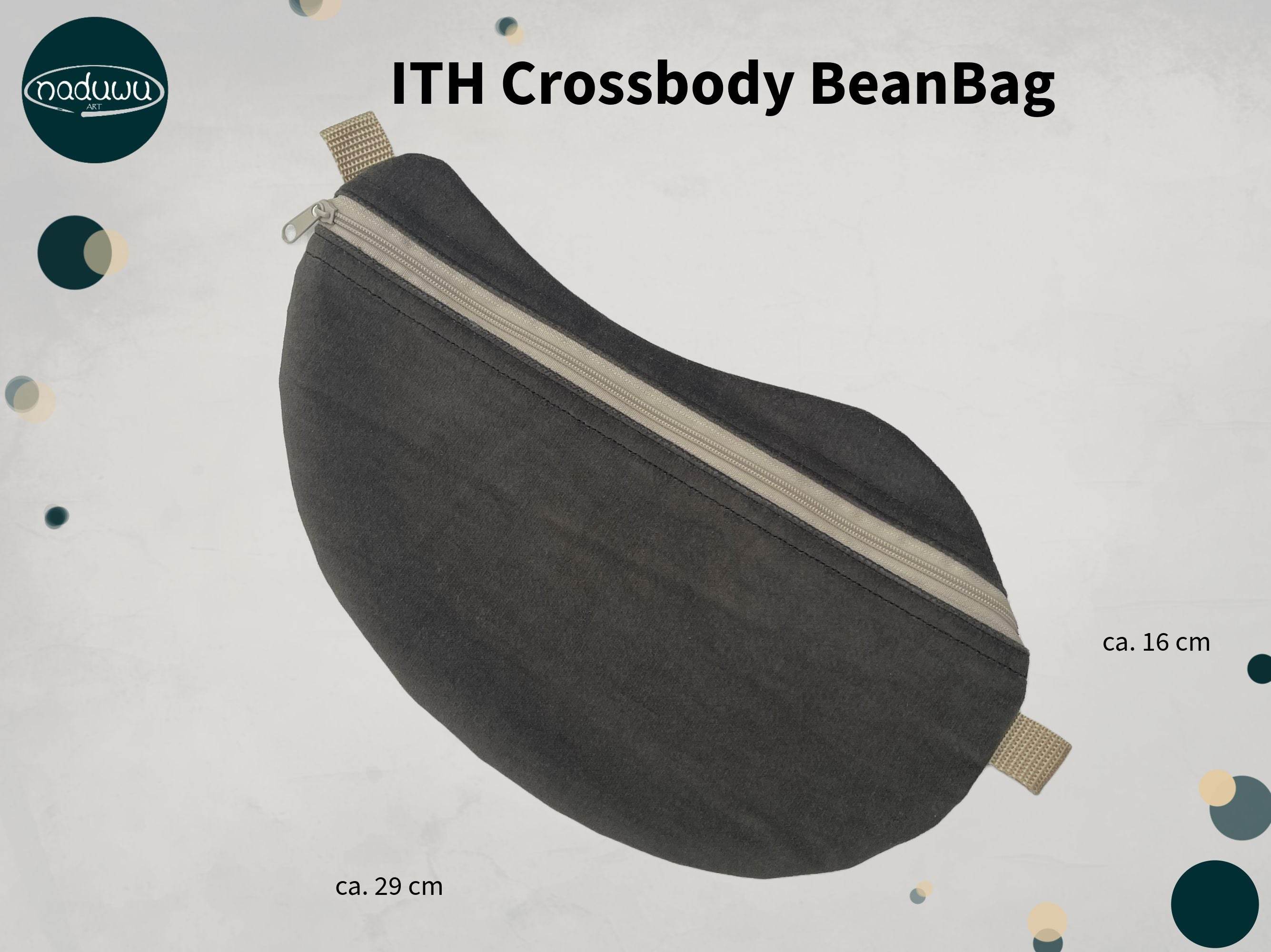 ITH Stickdatei Crossbody Bag 18x30 mit Innentasche, BeanBag - Sewando